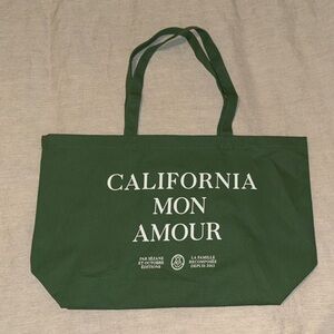 Sézane California Green Tote Bag